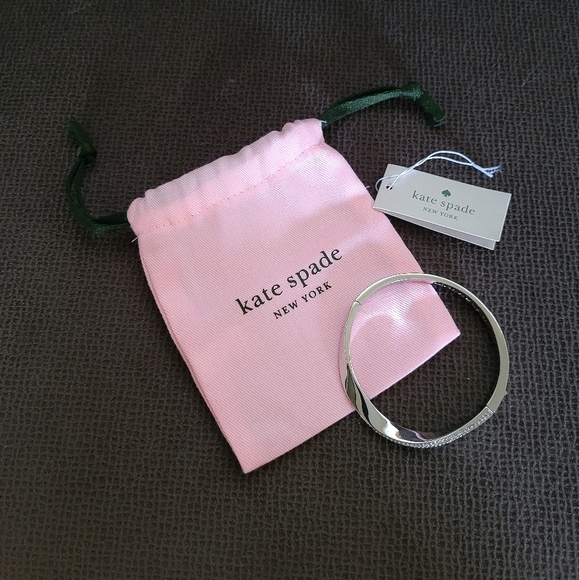 Kate Spade♠️ Silver🤍 "Do the Twist"🔀 Bangle Bracelet - NWT - Picture 11 of 15